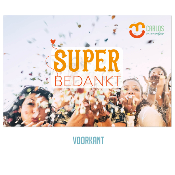Wenskaart: Super bedankt - Afbeelding 2